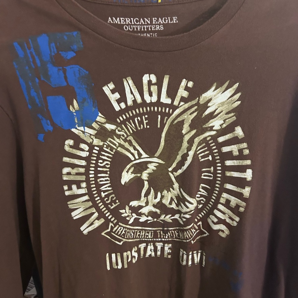 American Eagle Outfitters Brown Graphic T-Shirt XL